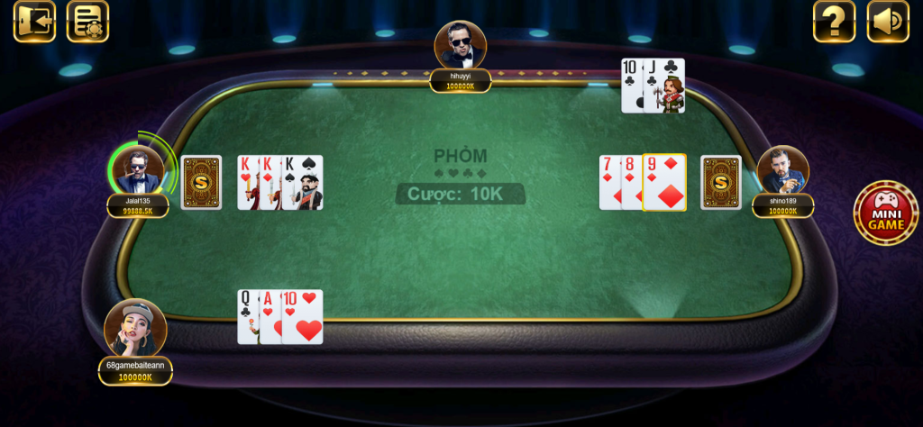 Hướng dẫn chi tiết cách chơi Phỏm 68 game bài chi tiết tại cổng game